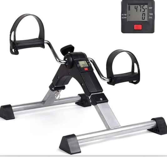 Mini Portable Exercise Pedal Home Exerciser Bike Best Arm Leg Peddler Machine Mini Spinning Bicycle Led Screen Display Sport Gym Equipment, Foldable